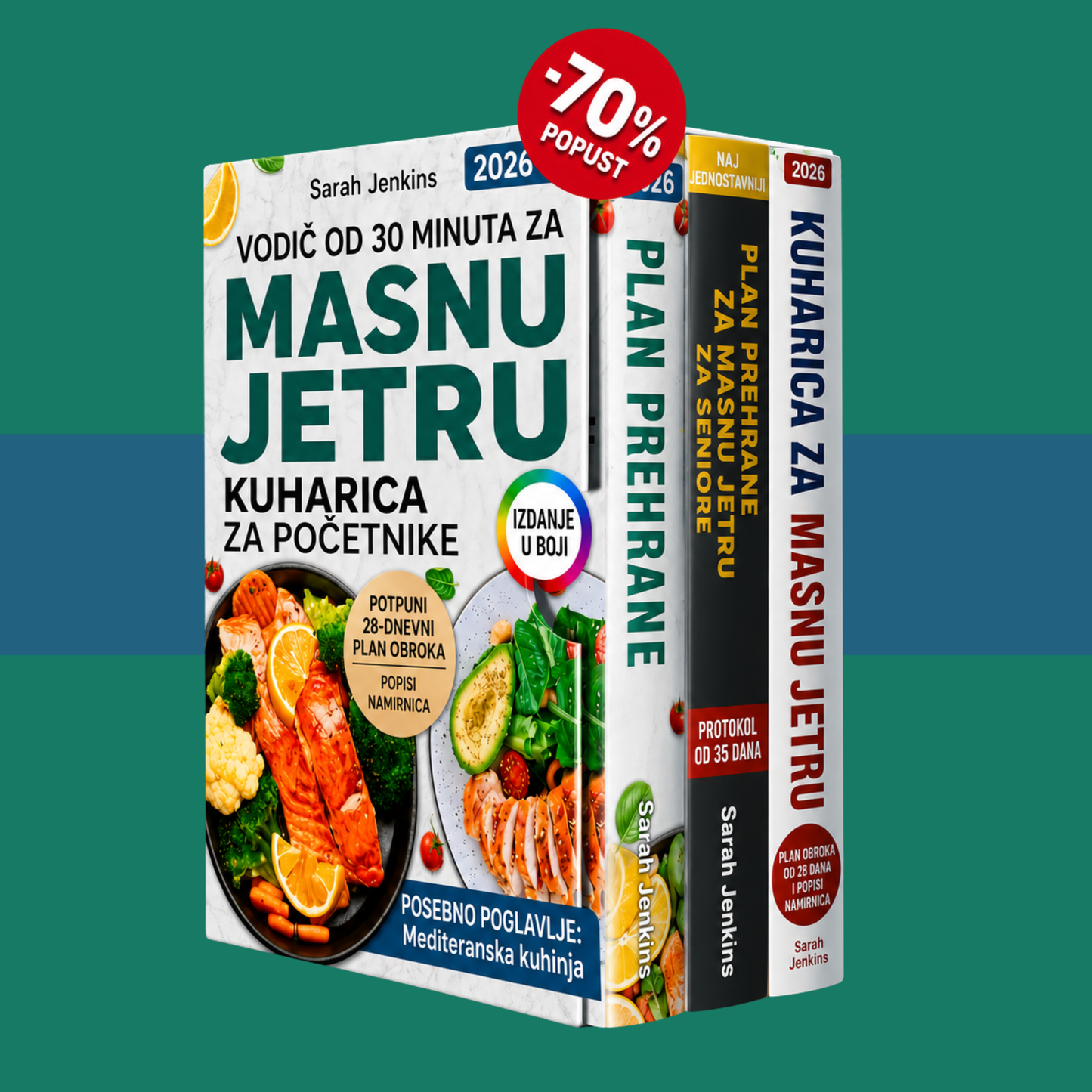 Cjelovita kuharica za masnu jetru za početnike + 2 BONUS KNJIGE