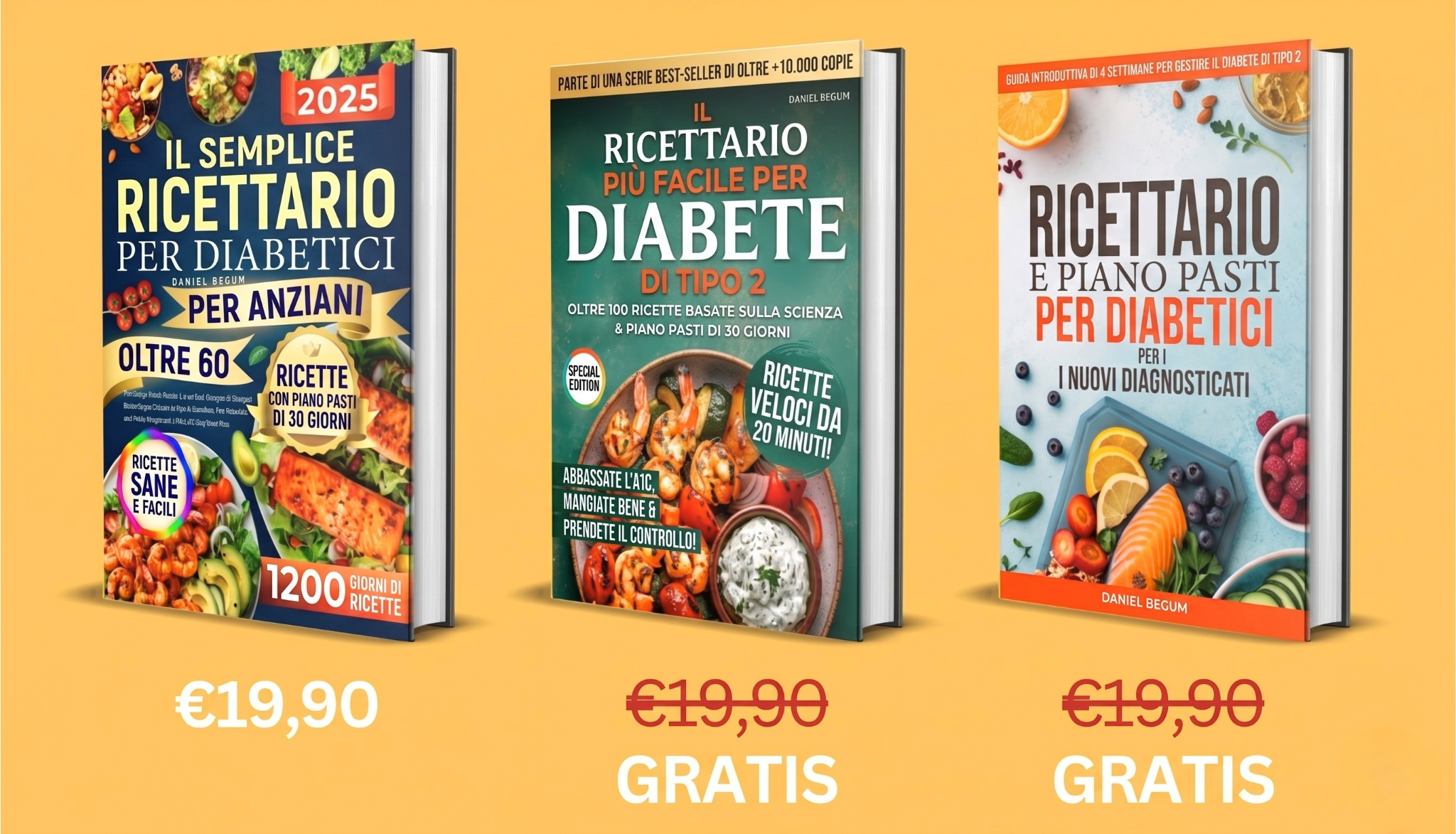 Pacchetto di 3 Libri – Dieta per Diabetici