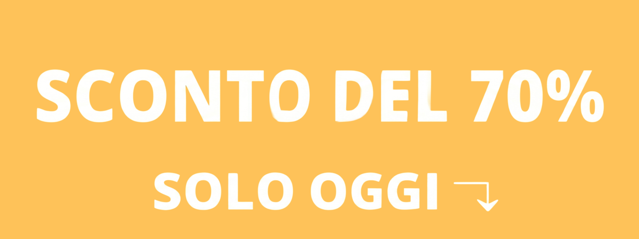 Banner sconto del 70%