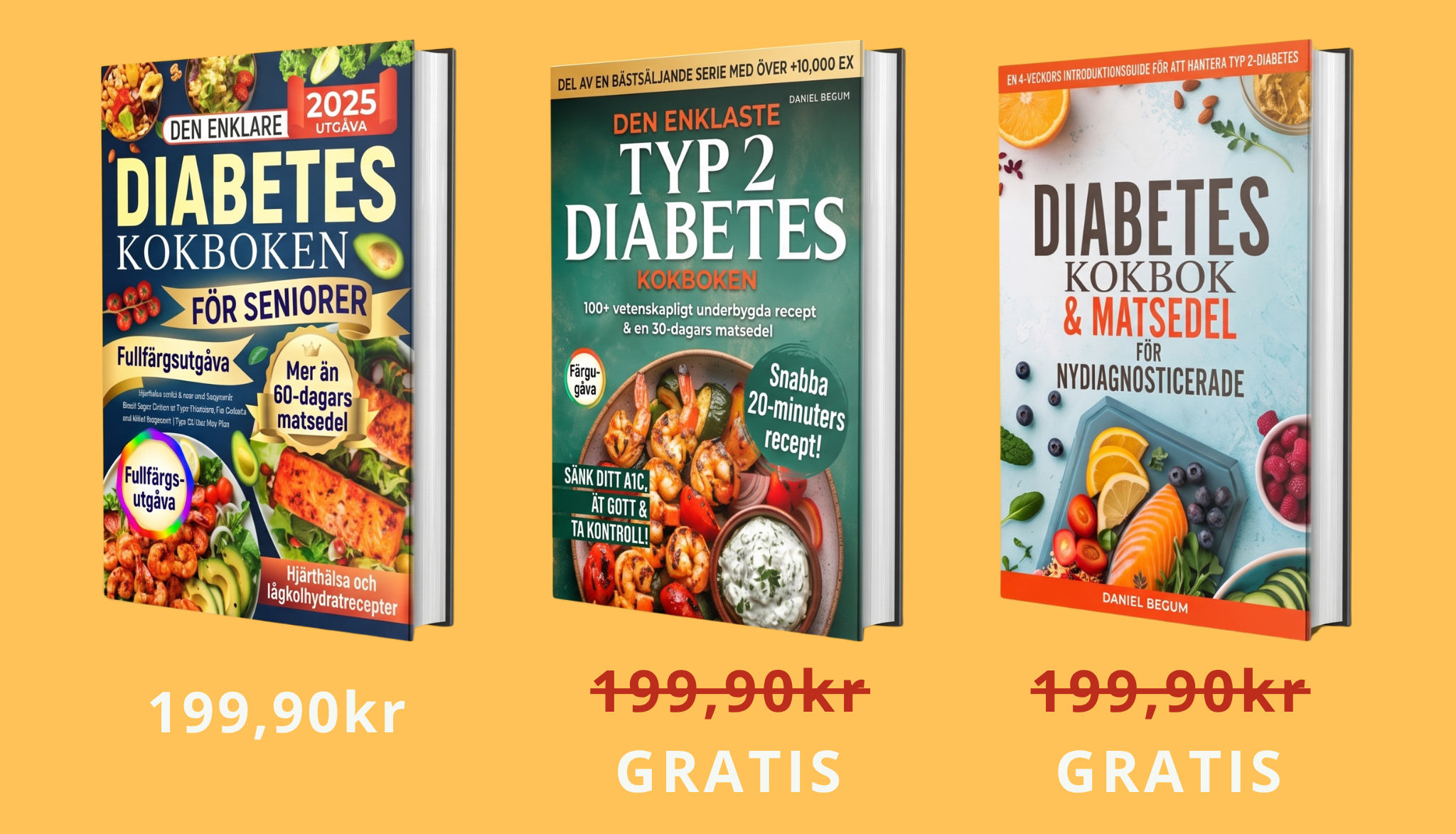Paket med 3 böcker – Diabeteskost