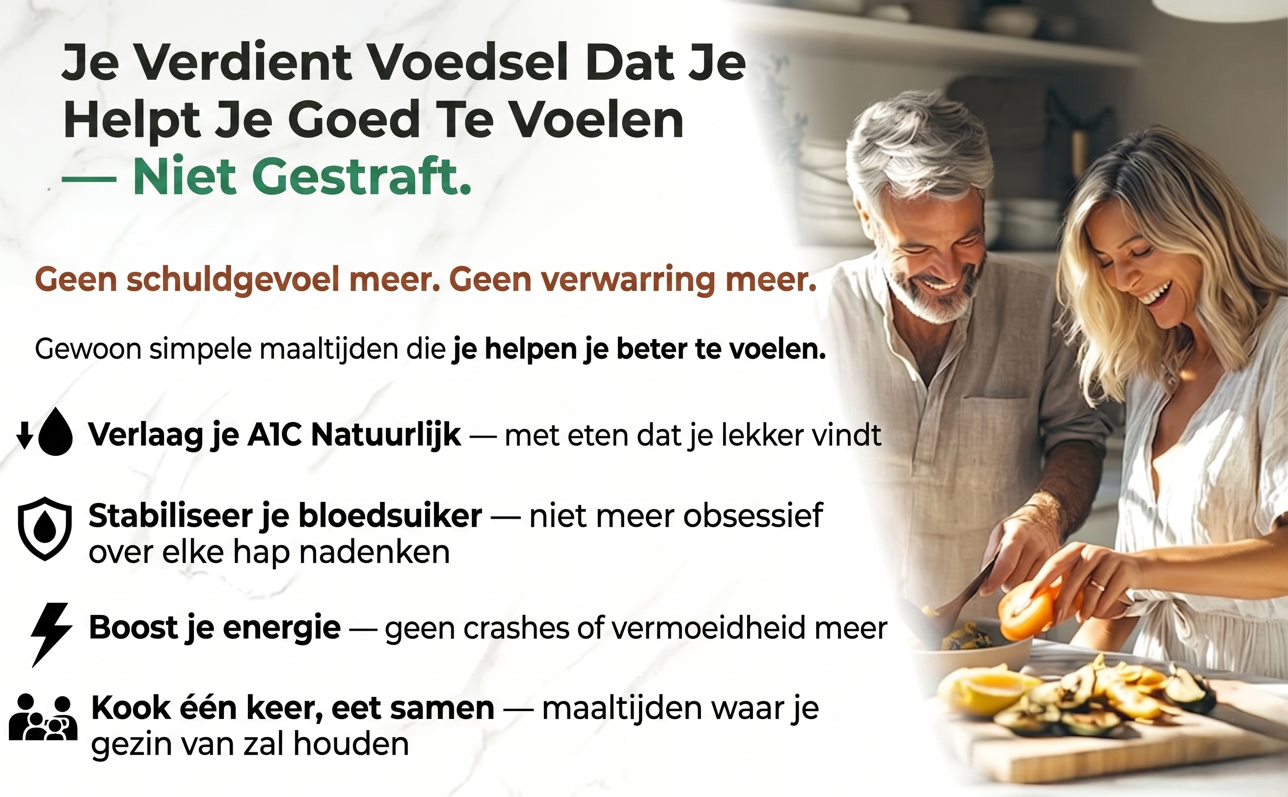 Gezonde diabetische maaltijd