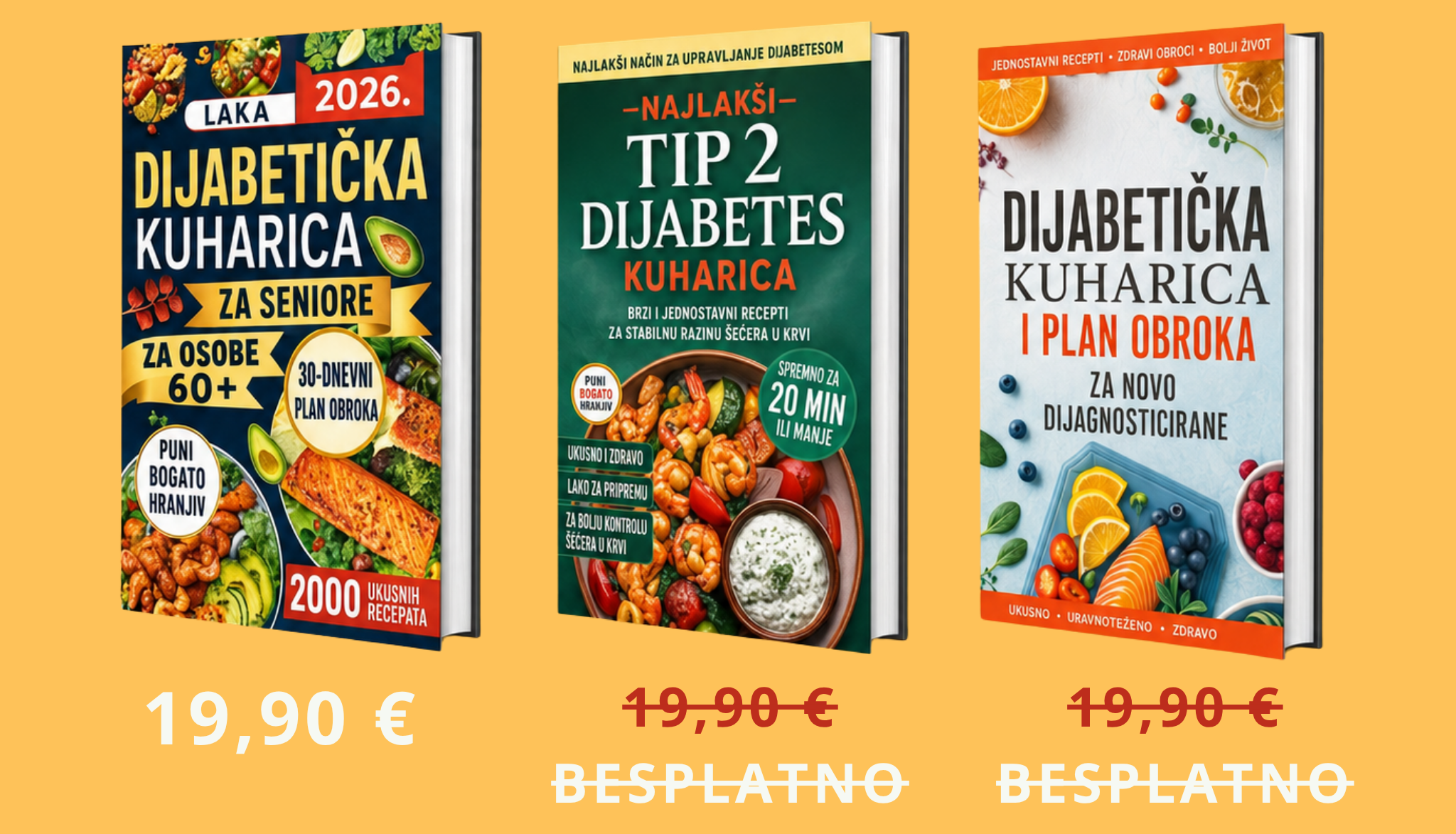 Paket od 3 knjige – Dijeta za dijabetes