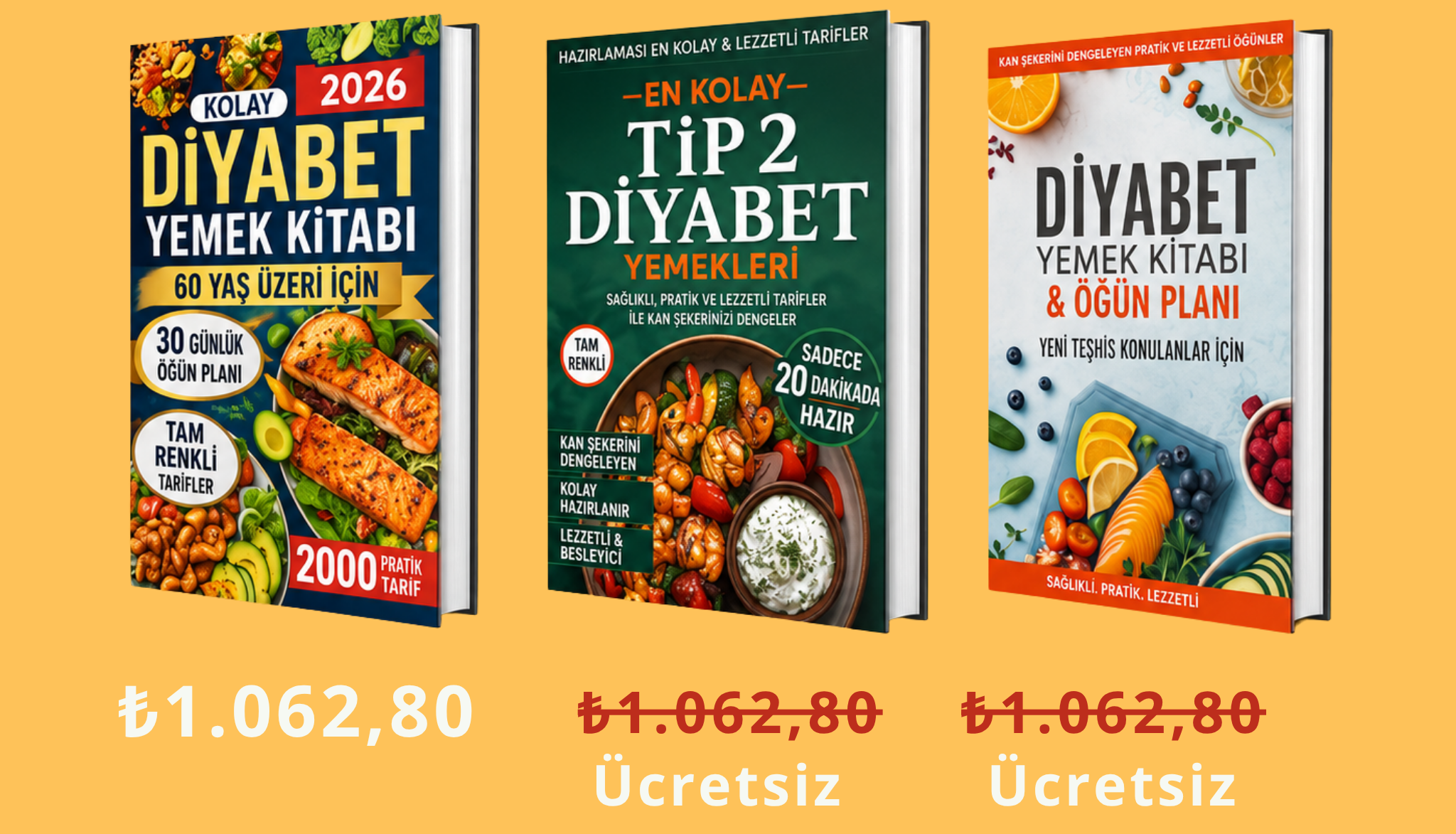 3 Kitaplık Paket – Diyabet Diyeti