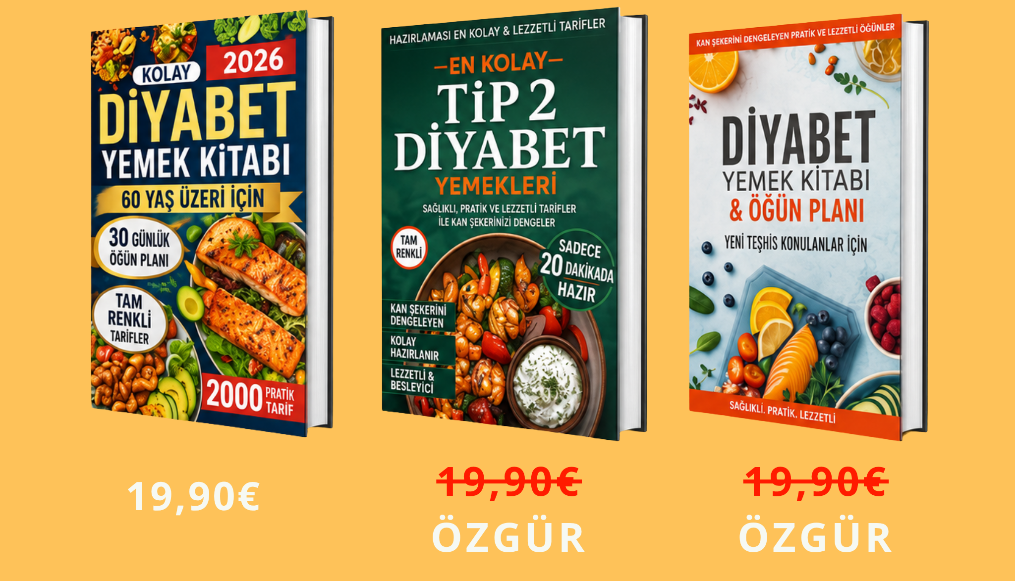 3 Kitaplık Paket – Diyabet Diyeti