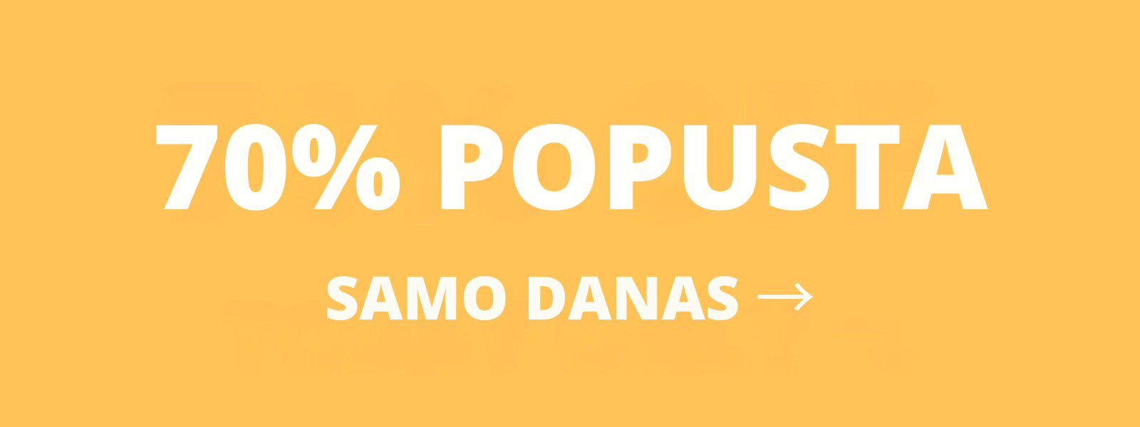 Natpis za popust od 70%