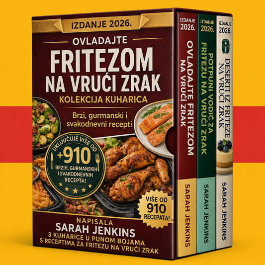 Knjiga recepata za fritezu na vrući zrak za početnike + 2 BONUS knjige