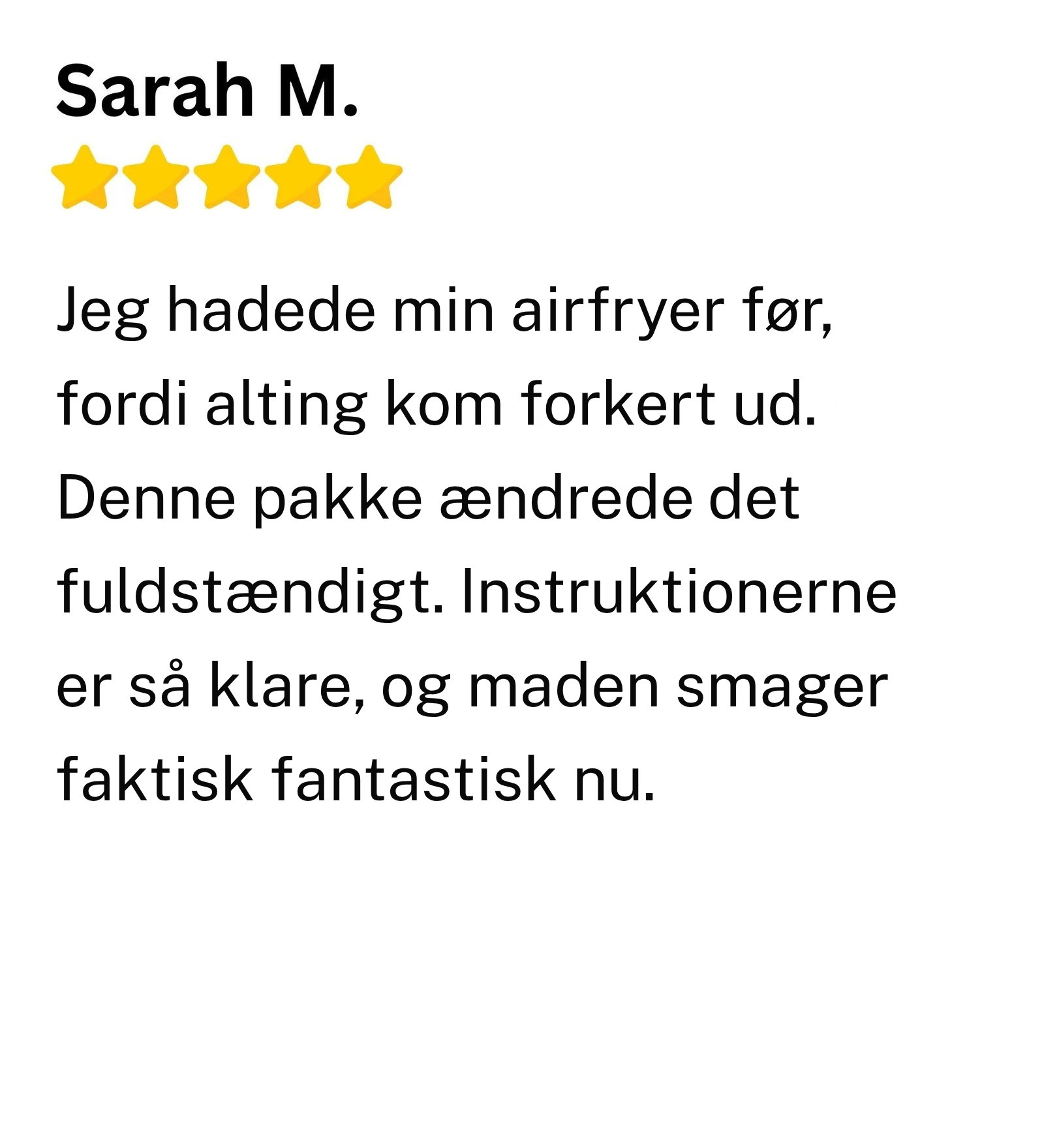 Customer review 1