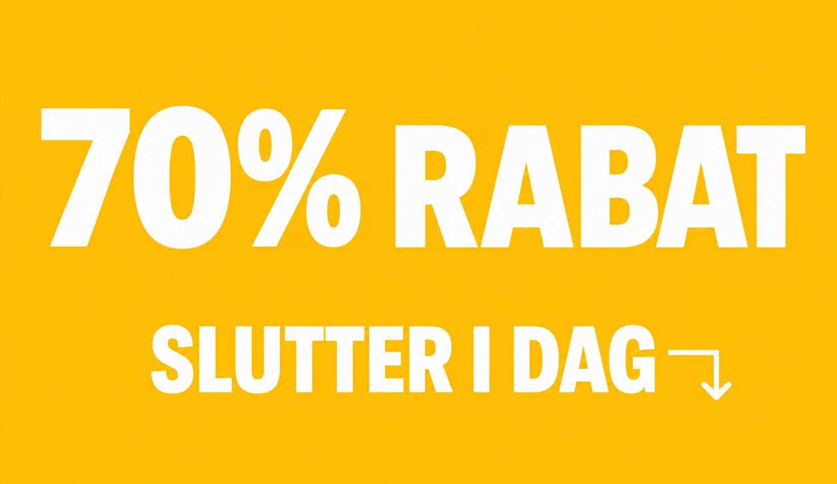 70% off banner