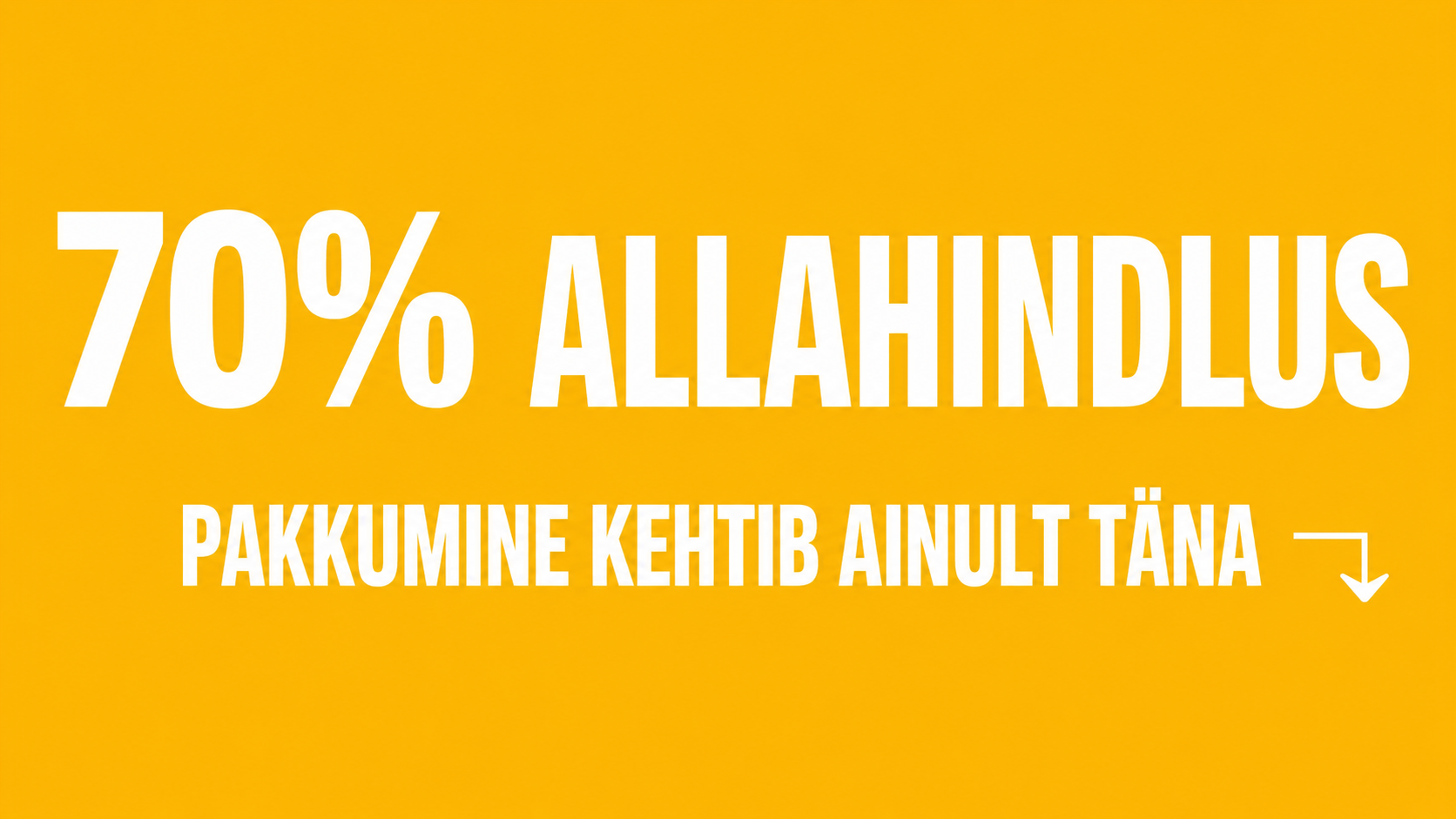 70% off banner