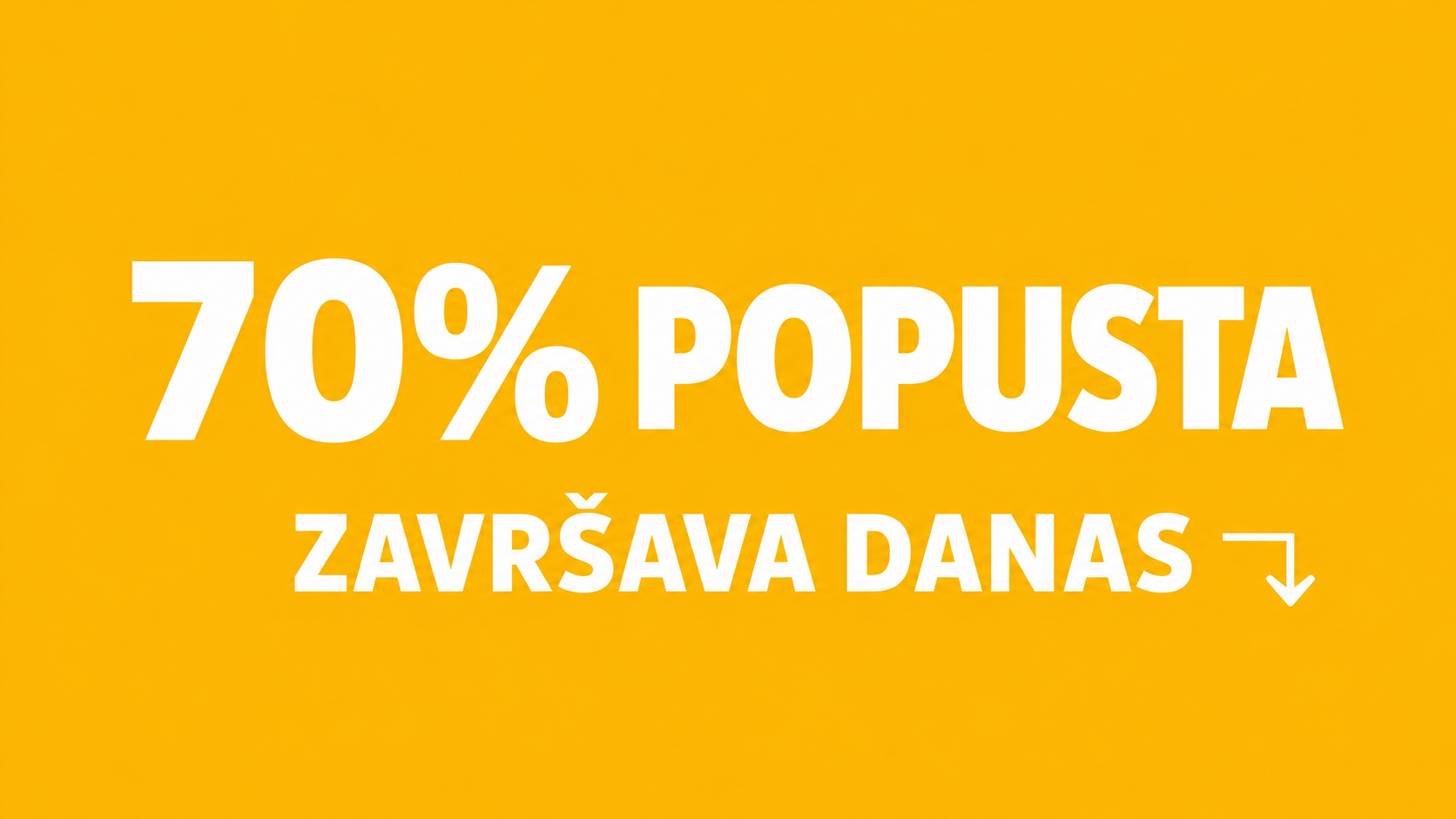70% off banner