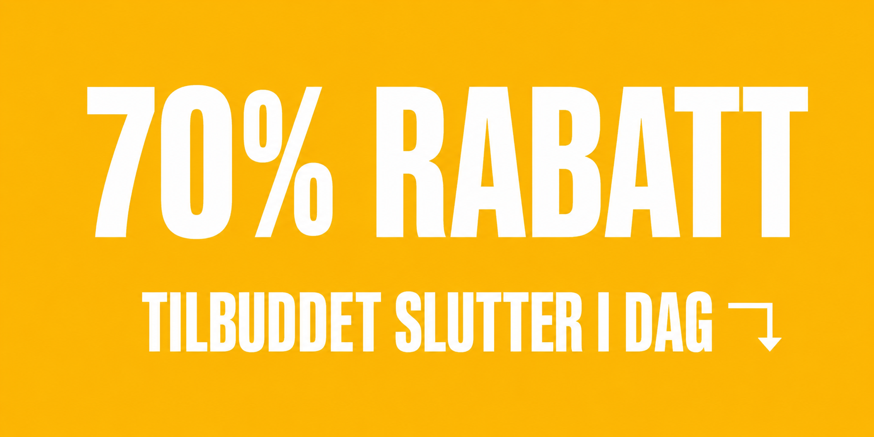 70% off banner