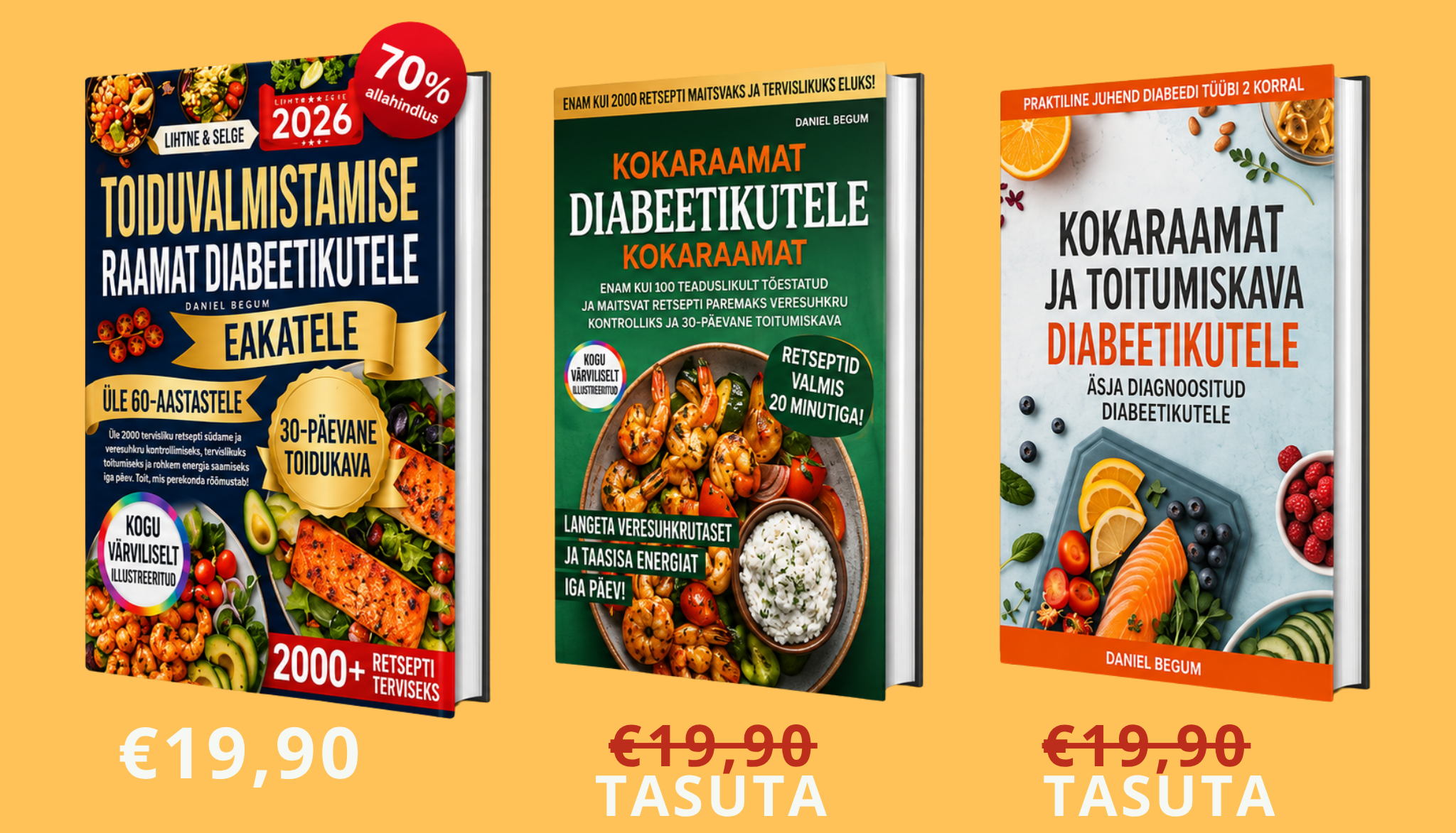3 raamatu komplekt – Diabeetikute dieet