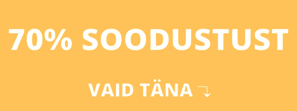70% soodustuse bänner