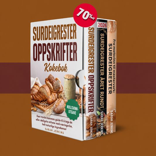 Kokebok for surdeigsrester + 2 BONUSER