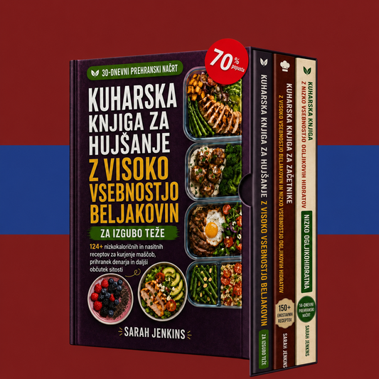 Vrhunski paket: recepti z visoko vsebnostjo beljakovin in nizko vsebnostjo ogljikovih hidratov + 2 BONUSA