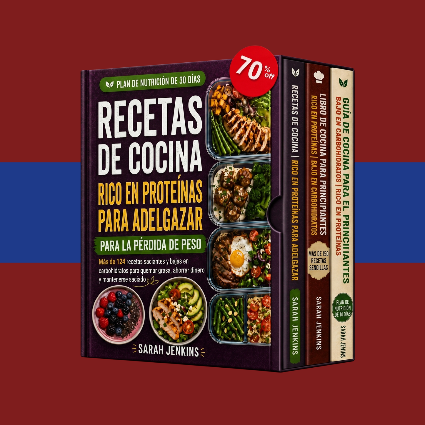 El paquete definitivo: Recetas ricas en proteínas y bajas en carbohidratos + 2 BÓNUS