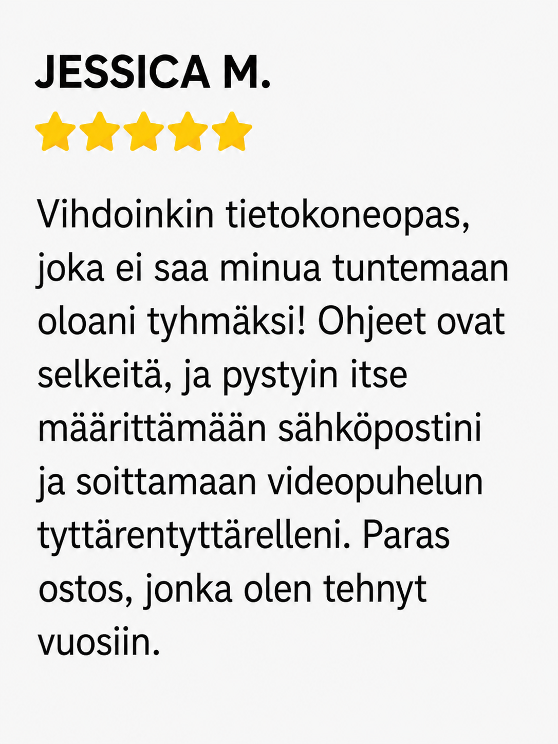 Asiakkaan arvio 1
