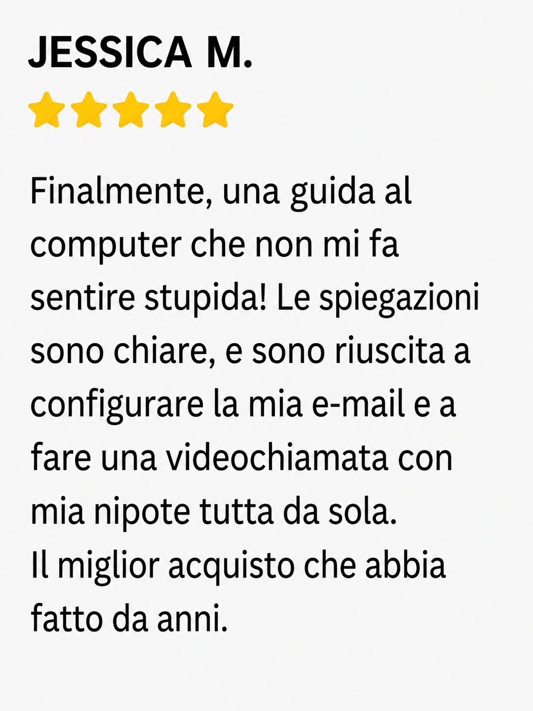 Recensione cliente 1