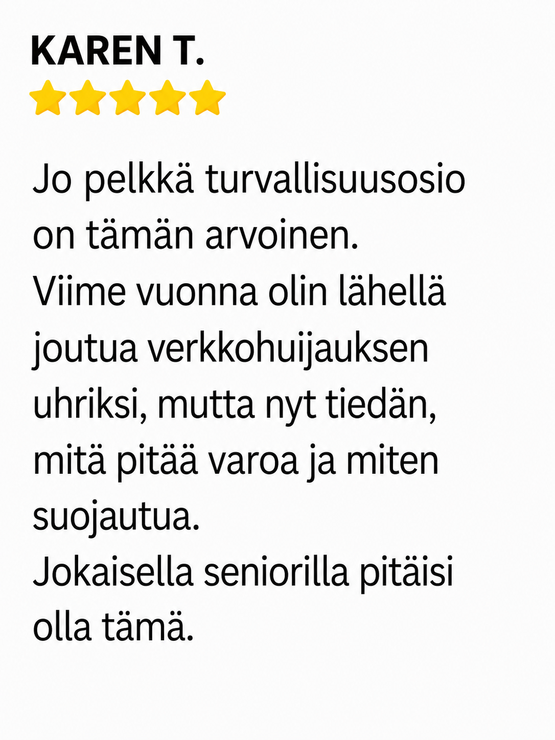 Asiakkaan arvio 3