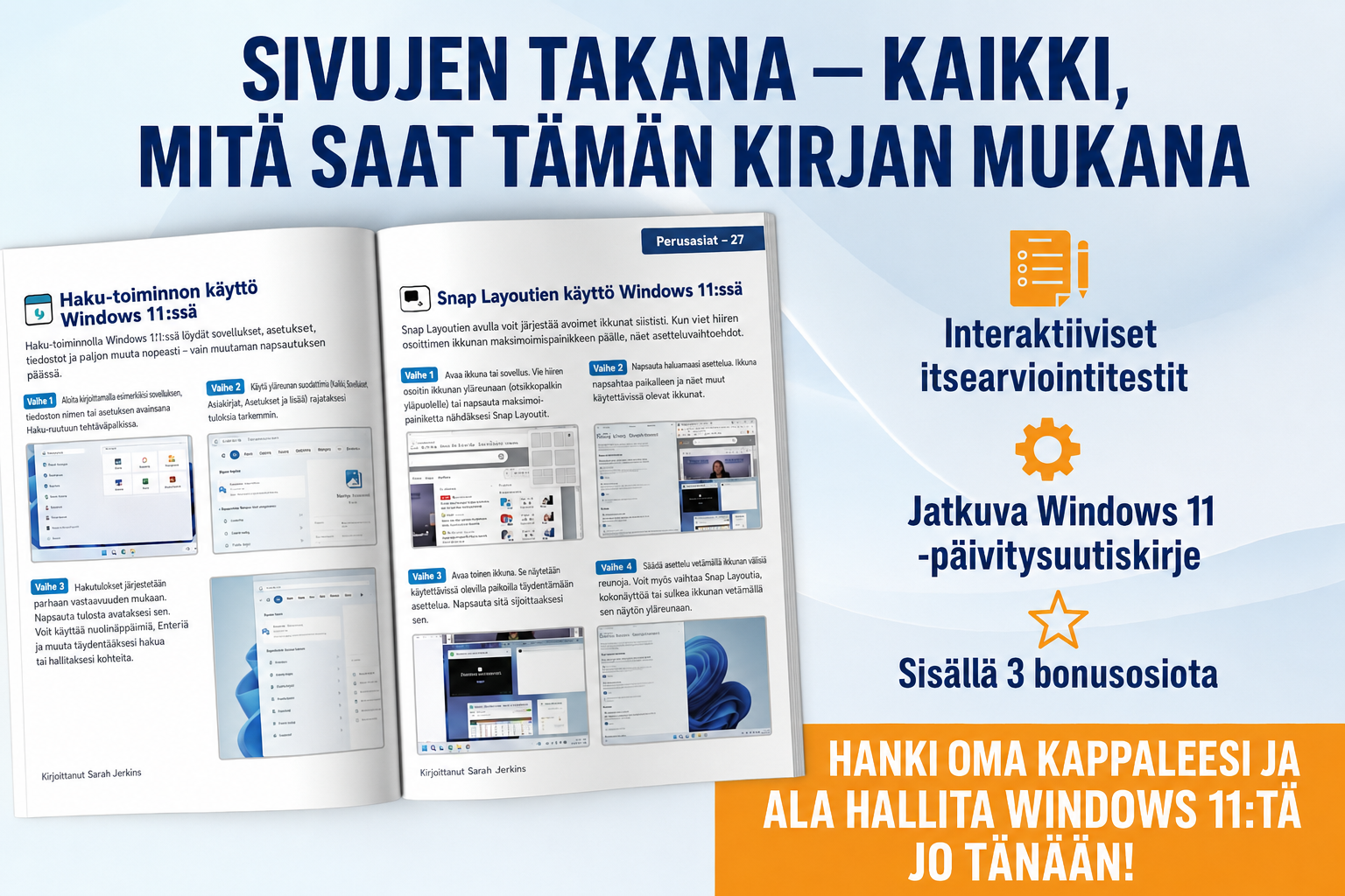 Seniorit käyttävät Windows 11 -järjestelmää