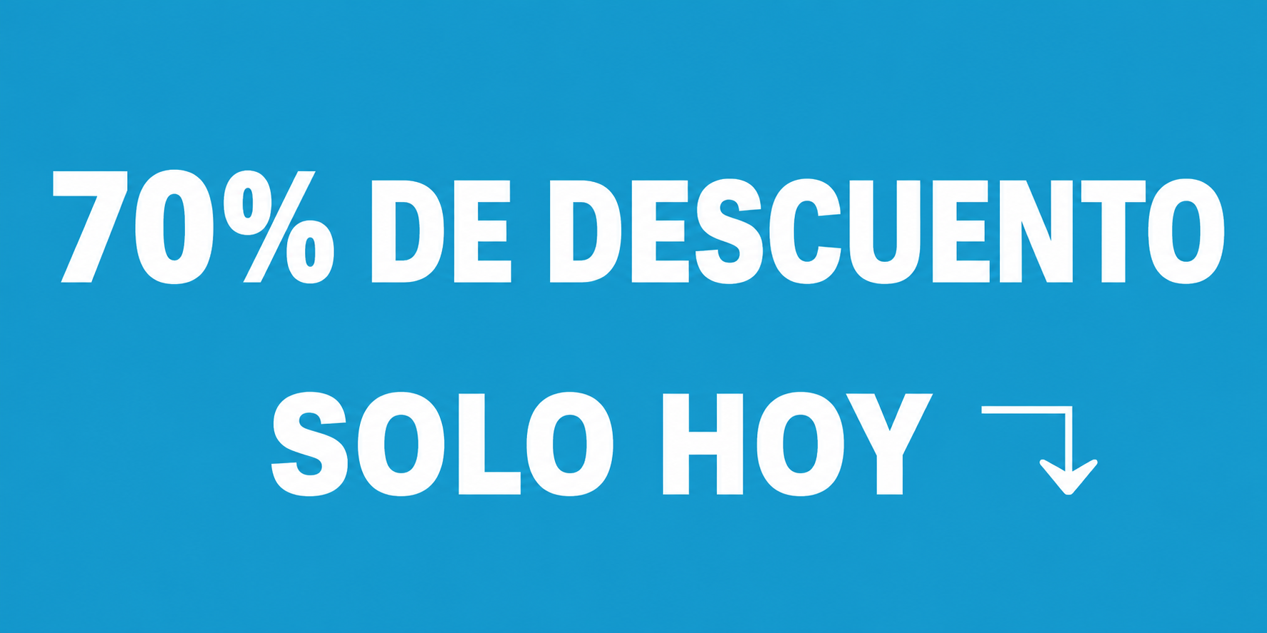70% de descuento tiempo limitado